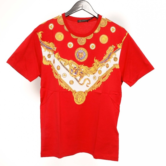 NWT Versace Red Flying Pig & Medusa Medallion Tee - Picture 1 of 9